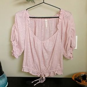Free People pink peasant top M